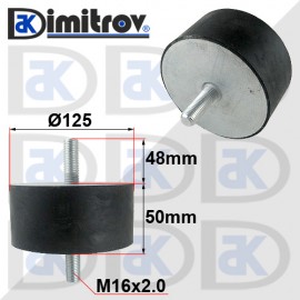 Антивибрационен тампон М16 x Ø 125 x 50 mm